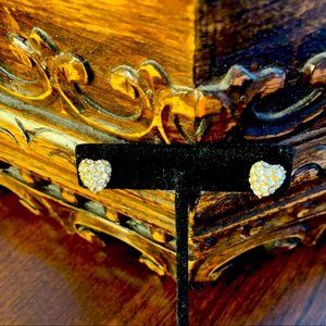 Small Sparkly Heart Shaped Earrings